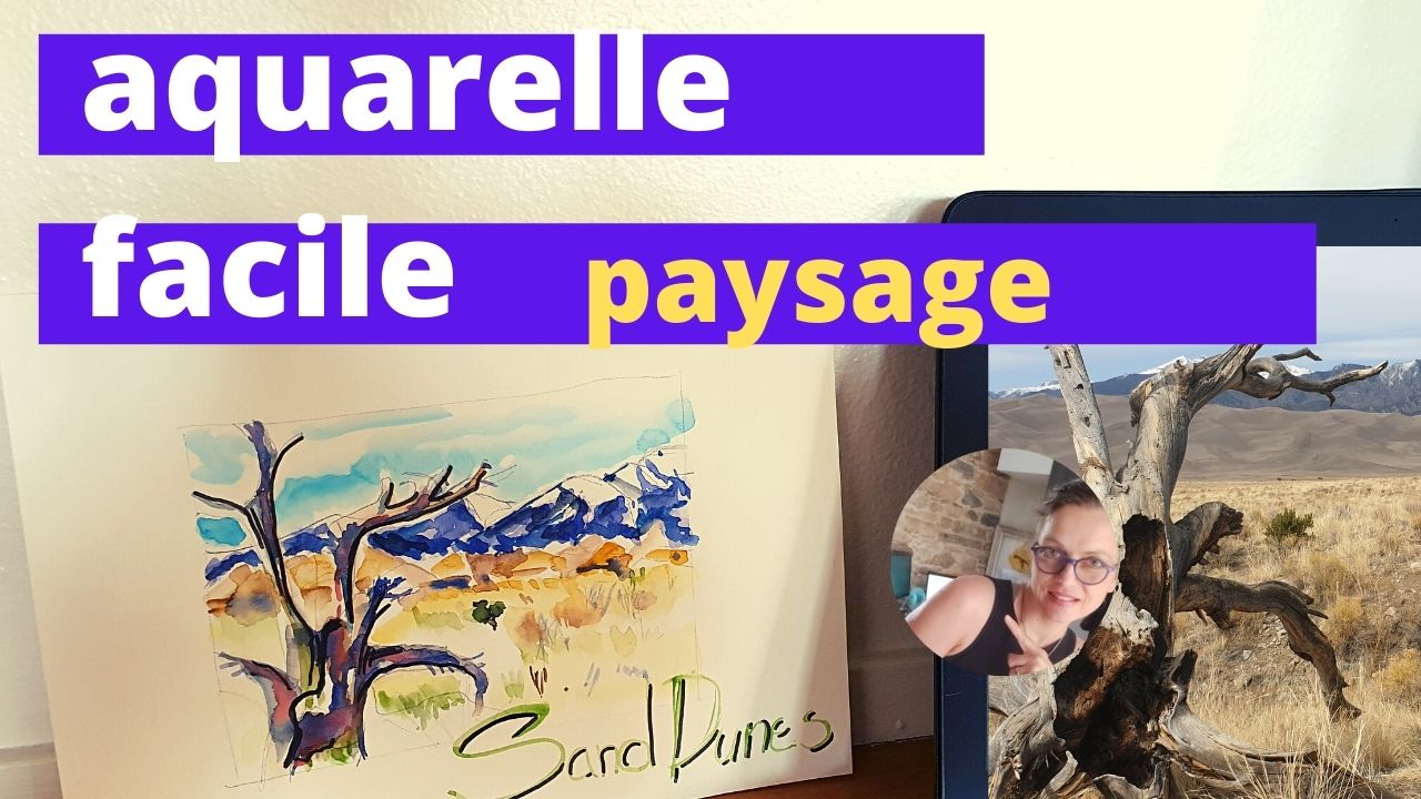 aquarelle facile paysage