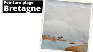 aquarelle bord de mer bretagne