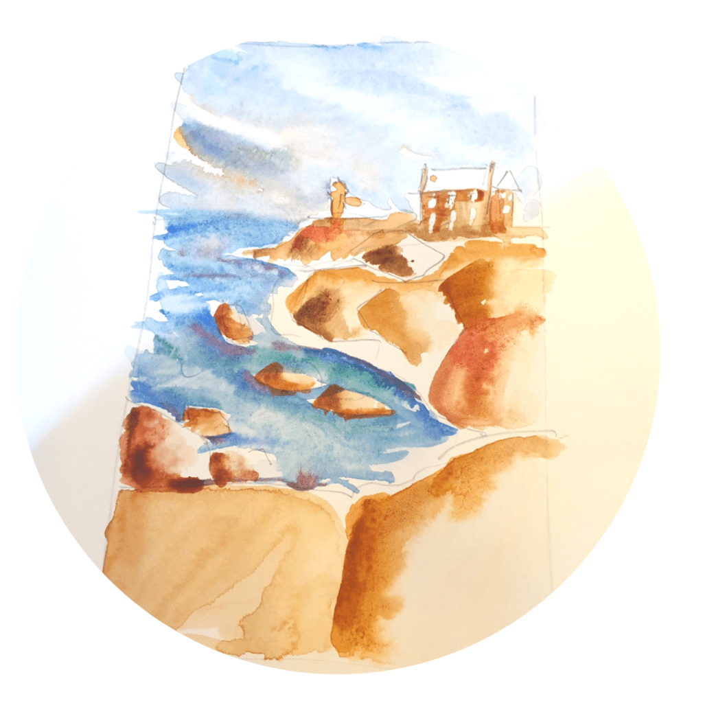 aquarelle paysage breton