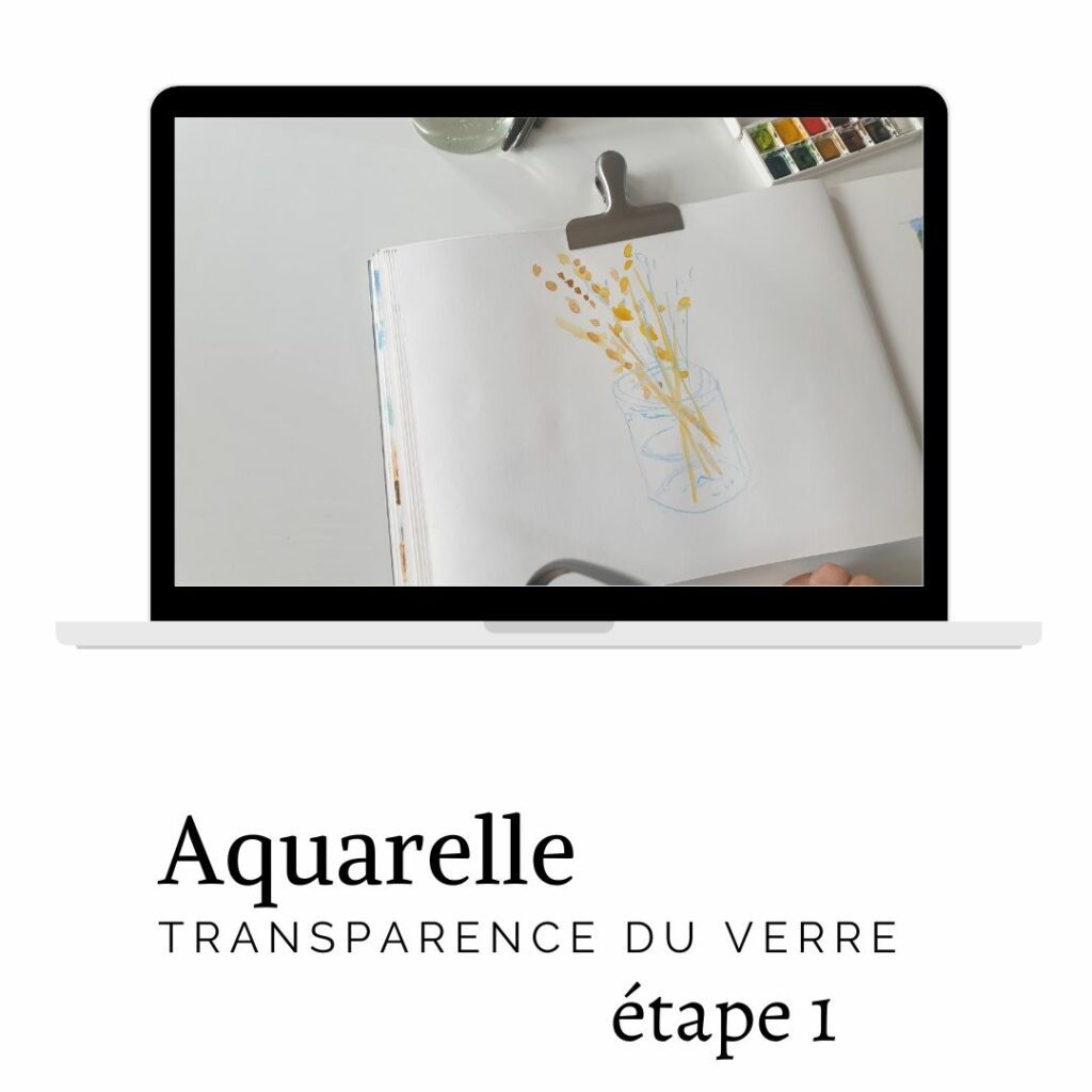 aquarelle transparence du verre