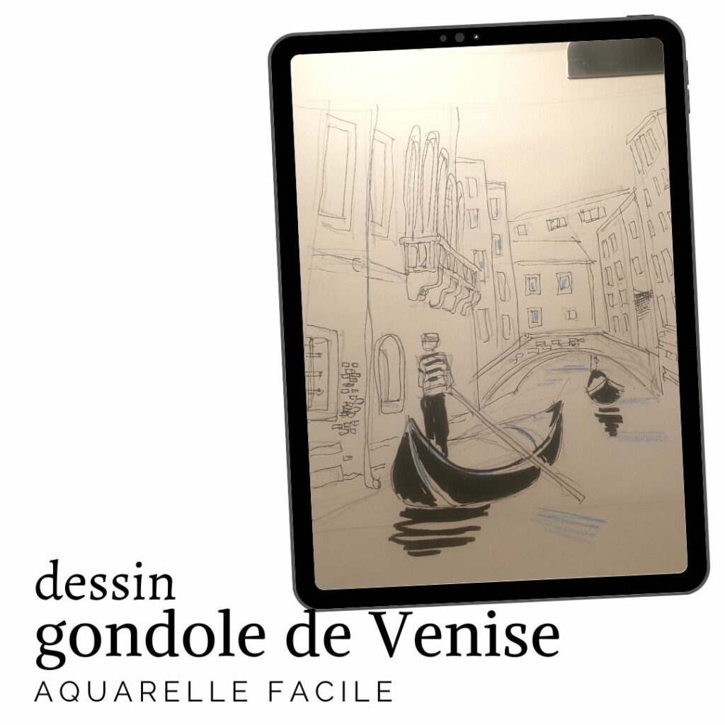 gondole Venise dessin facile