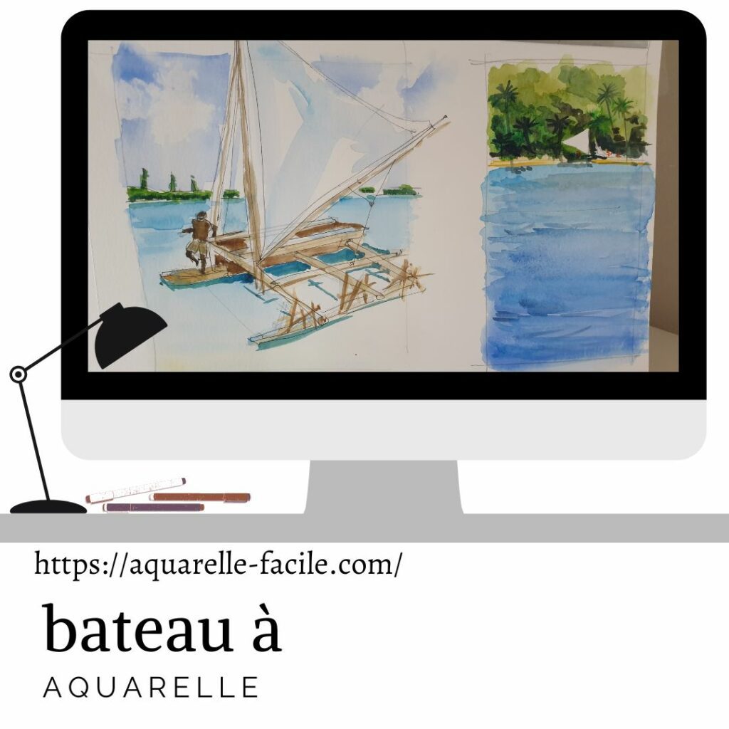 aquarelle bateau