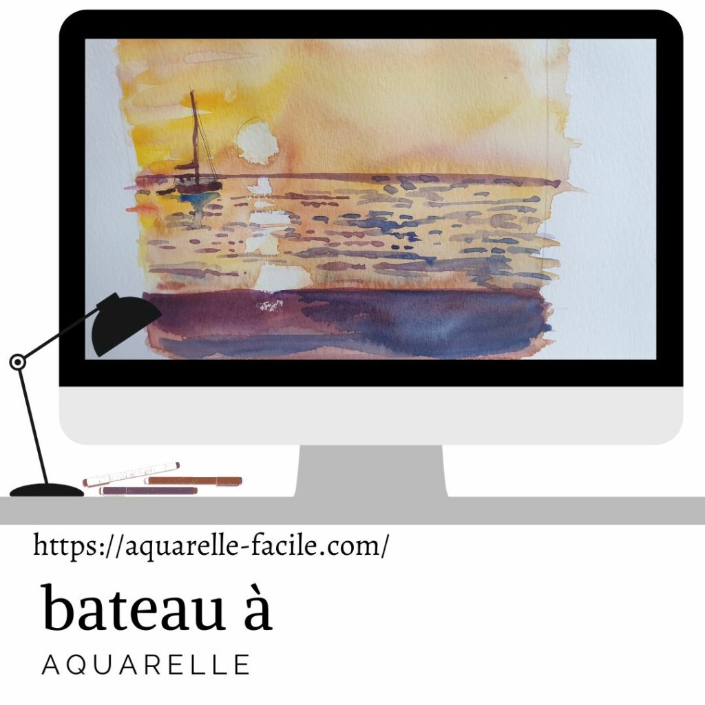 aquarelle bateau