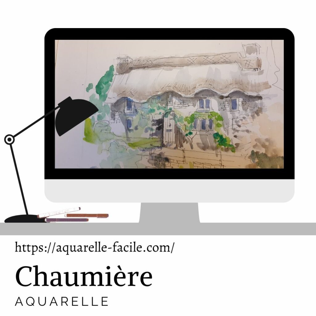 dessin chaumière