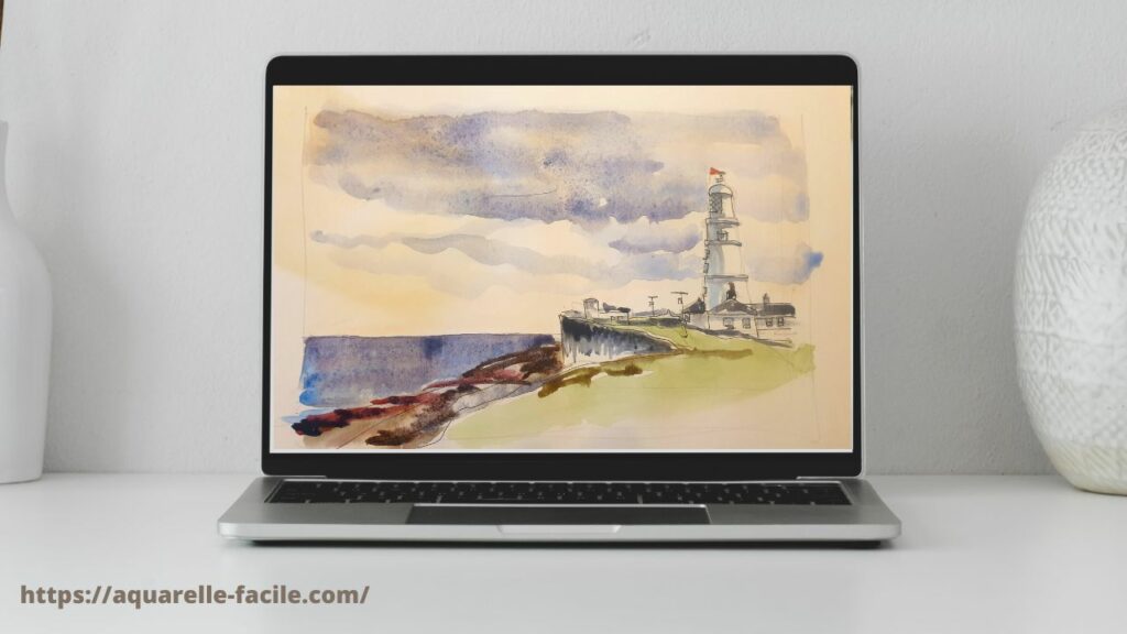 phare aquarelle