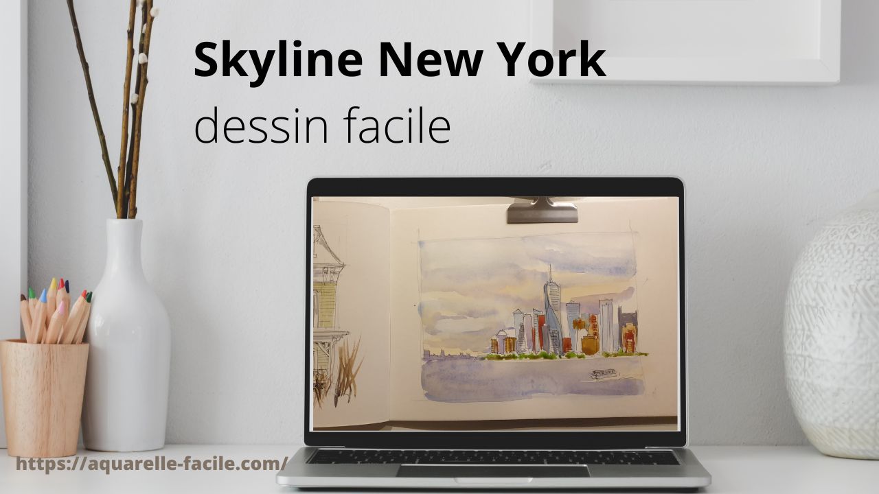 skyline New York dessin facile