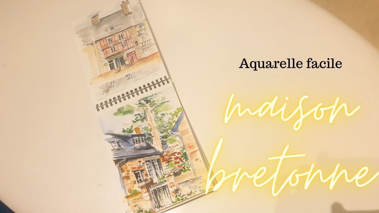 aquarelle maison bretonne