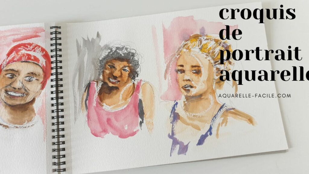 Portrait aquarelle facile d'après photo