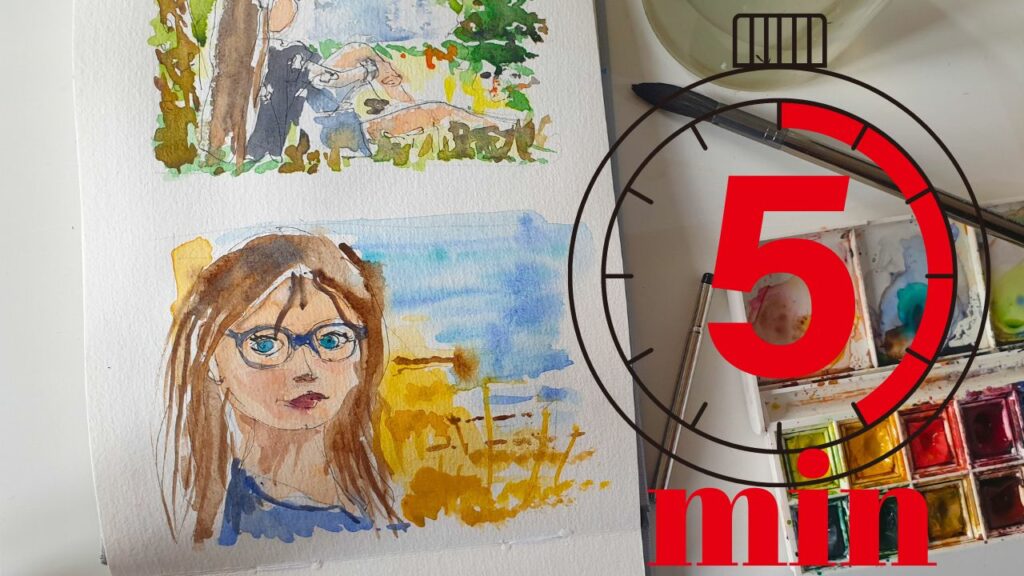 Mini aquarelle facile: un portrait rapide 