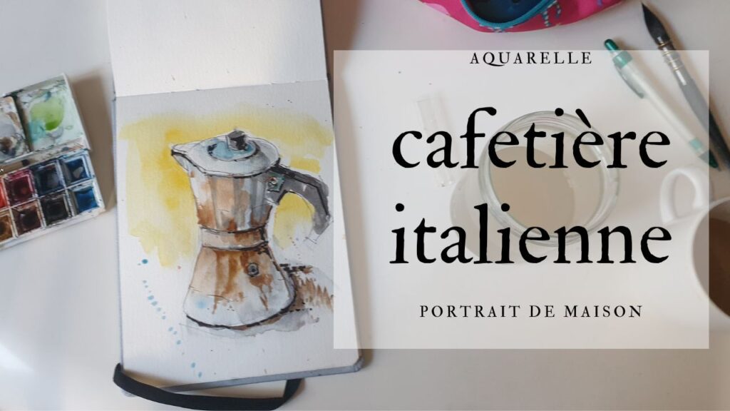 aquarelle cafetière italienne