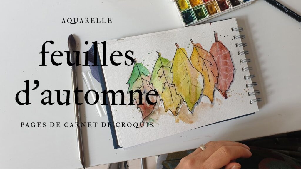 aquarelle facile feuilles automne