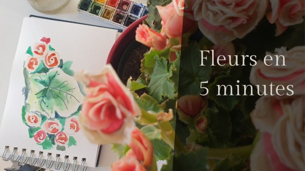 Aquarelle facile - dessiner des fleurs ( technique en négatif simplifiée)