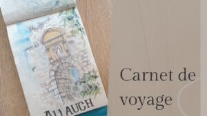 carnet de vacances à l'aquarelle