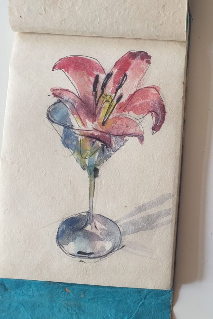fleur de lys aquarelle