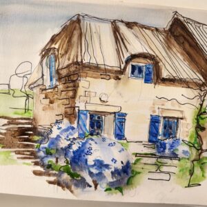 Croquis aquarelle en vente