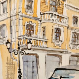 AQUARELLE personnalisee maison